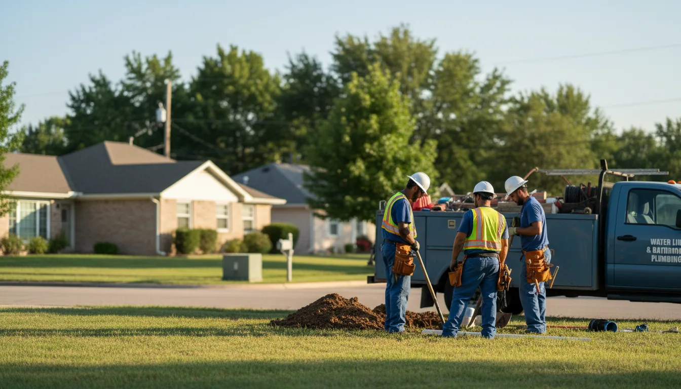 Residential water line and bathroom plumbing service in Kent, OH